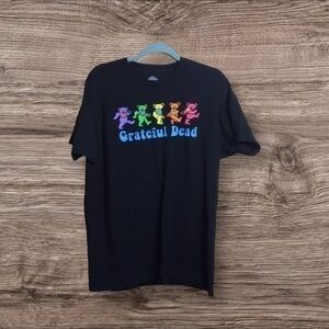 Grateful Dead dancing bears graphic T-shirt. Black large.